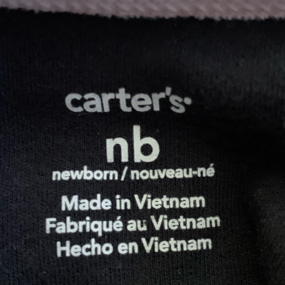 Carter’s Black & Pink Onesie SZ-Newborn - Picture 3 of 4